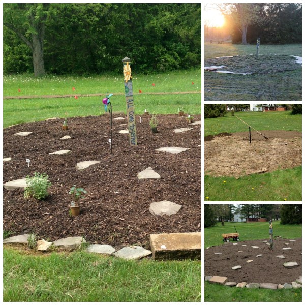 Progress with the medicine wheel garden...